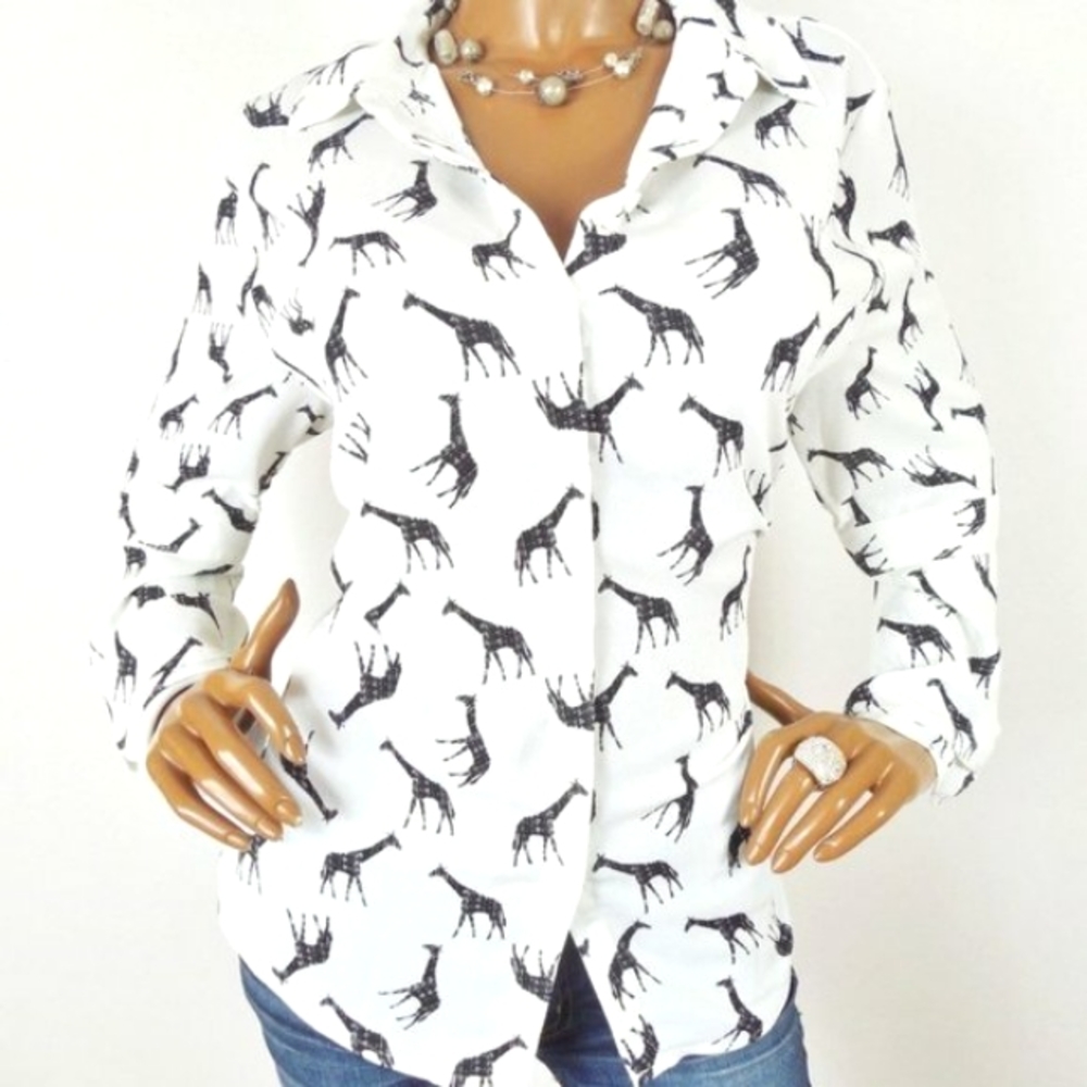 Chico’s Giraffe Print Blouse